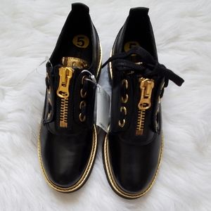 Geox black & gold booties